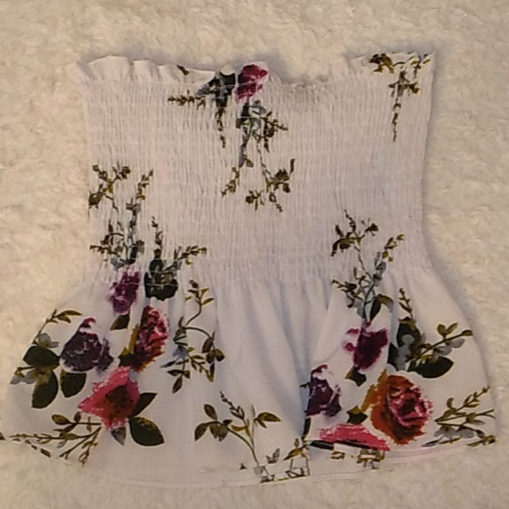 Floral tube top